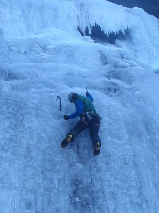 ice climbing in the alps