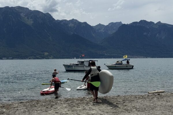 Paddelboarding sup in montreux
